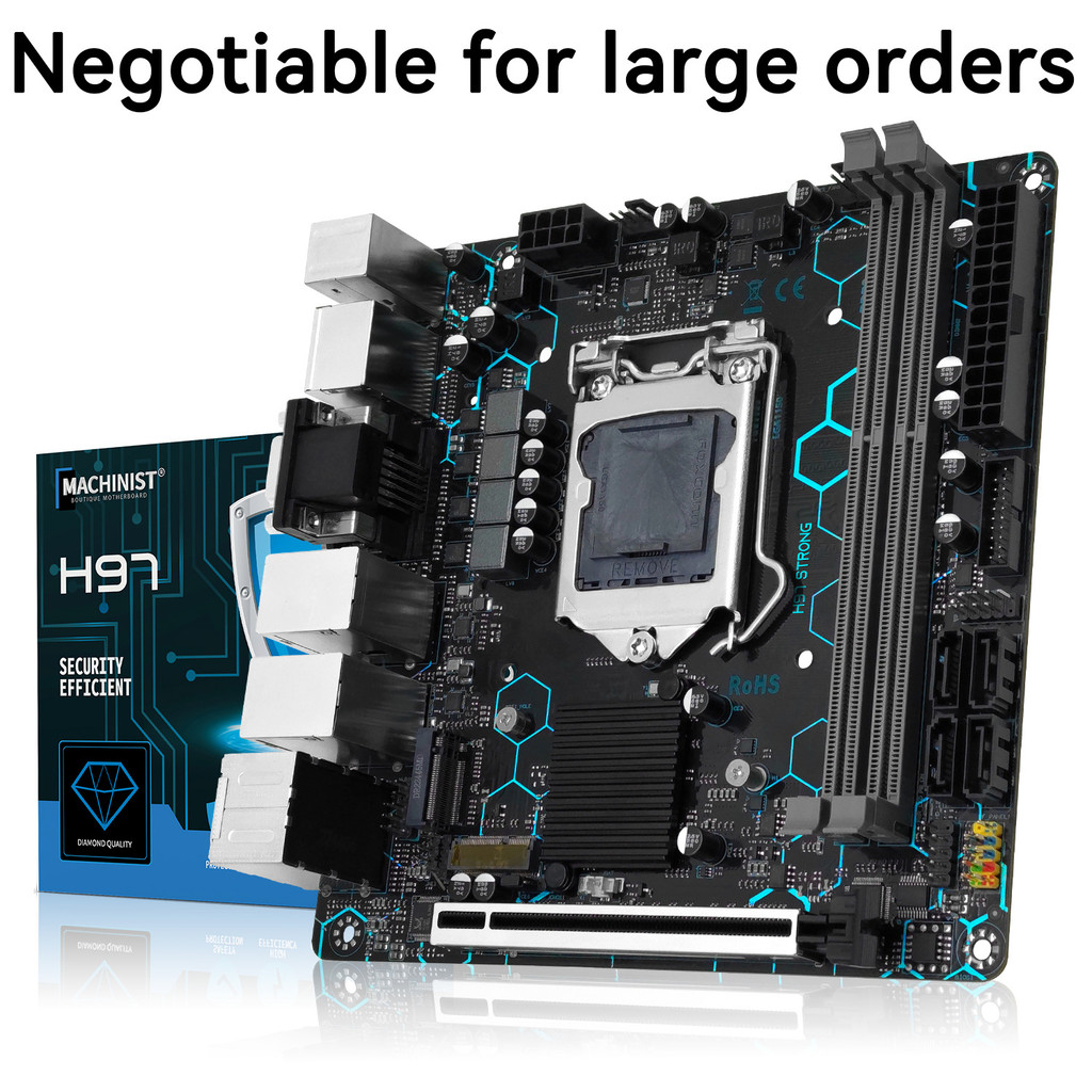 มีในสต็อกเมนบอร์ด MACHINIST H97 STRONG เมนบอร์ด DDR3 MINI-ITX LGA 1150