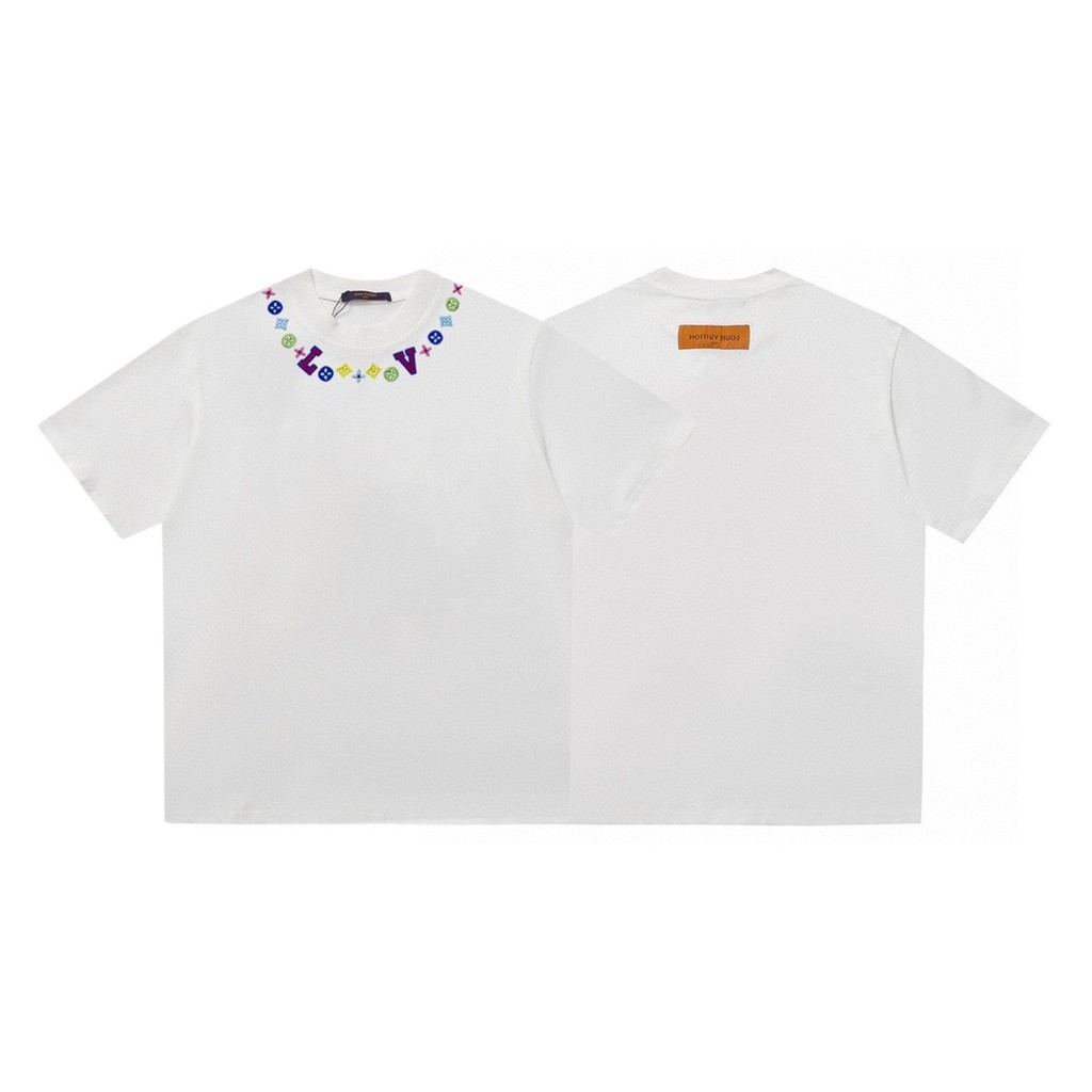 LO% UIS VU & ITTON/L @ V2026 Star คลาสสิกรอบคอแขนสั้นเสื้อยืดผู้ชายผู้หญิงสไตล์ใหม่ Basic Pullover A