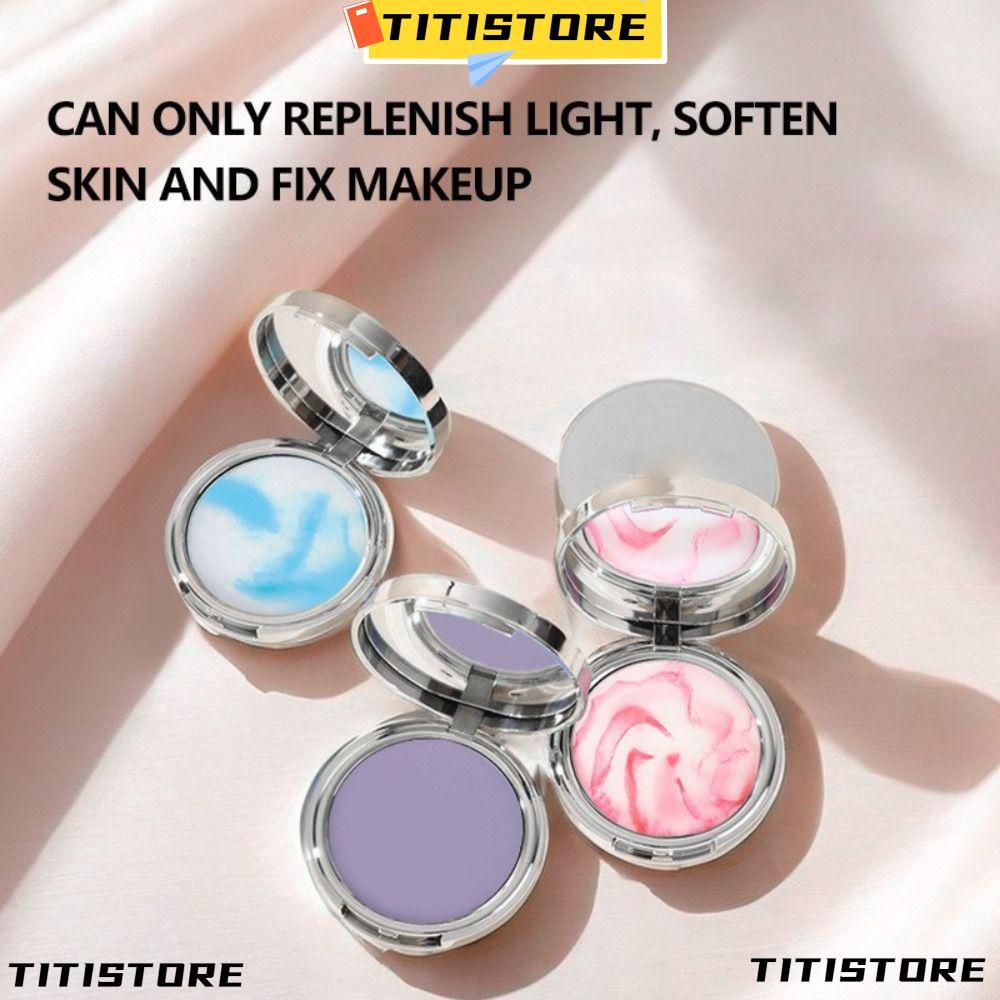 TITISTORE Pressed Setting Powder, Lavender Long Lasting Oil Control Pressed Powder, กันน้ําทุกสภาพผิ