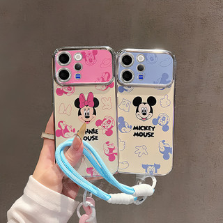 เคส Vivo V70 Case เคสลายการ์ตูนน่ารัก มิกกี้ มินนี่ กันกระแทก พร้อมสายคล้องโทรศัพท์ สร้อยข้อมือ เคสซิลิโคนชุบอ่อน สำหรับเด็กผู้หญิง นักเรียน