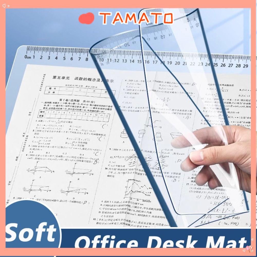 TAMATO โต๊ะทํางาน, แผ่นรองเขียนกันน้ําโปร่งใส, ทนทาน PP A2/A3/A4/A5/16K กระดานรองเขียนสํานักงานโรงเร