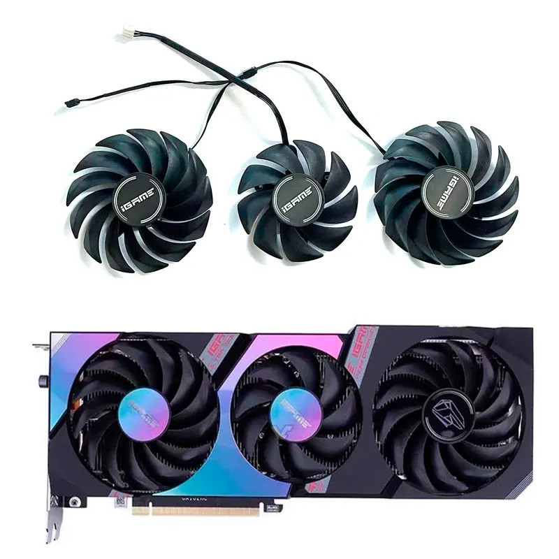 HL 75 มม.88 มม.RTX3080 RTX3070 RTX3060Ti พัดลมการ์ดวิดีโอสําหรับ iGame GeForce RTX 3080 3070 3060 Ti