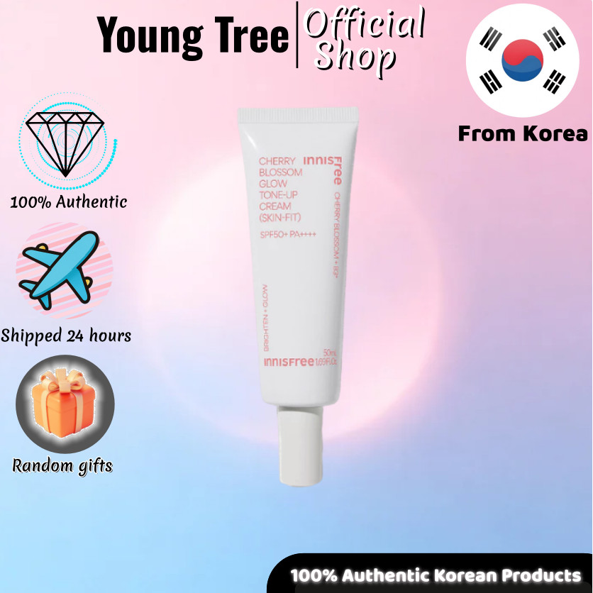 [Innisfree] New Cherry Blossom Skin-Fit Tone-up Cream SPF50+ PA++++ 50ml#Tone-ถึงดอกซากุระสีชมพูที่มีชีวิตชีวา