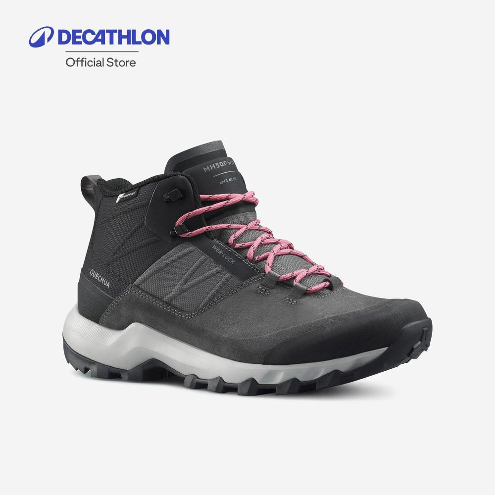 Decathlon Women'S Waterproof Mountain Walking Shoes รองเท้าผู้หญิงหุ้มข้อกันน้ำใส่เดินป่า รุ่น Mh500