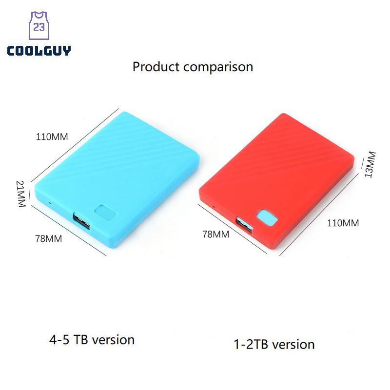 [YLSW] ซิลิโคน HDD กรณีกระเป๋าป้องกันฮาร์ดดิสก์ไดรฟ์แขนป้องกันผิวสําหรับ Western Digital My Passport 4T 5T TH