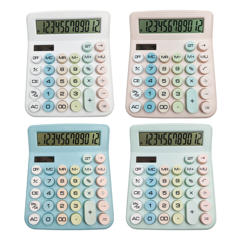 Dopamine mechanical keyboard calculator, macaron-style office high-appearance cute student dual-powe