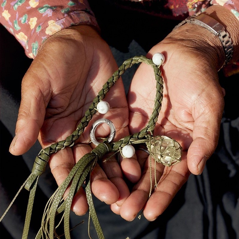 Songmont Tranquil Crystal Charm, จี้ถุงพลอยทอมือ, อุปกรณ์เสริมพวงกุญแจรักษาสไตล์ Wenqi