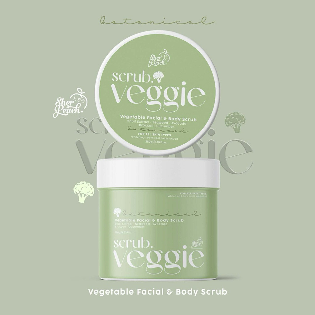 ของแท้ ส่งฟรี❗️สครับผัก Veggie Scrub เนื้อยืด เข้มข้น ลดขาลาย รอยแตกลาย ผิวกระจ่างใส รูปที่ 3