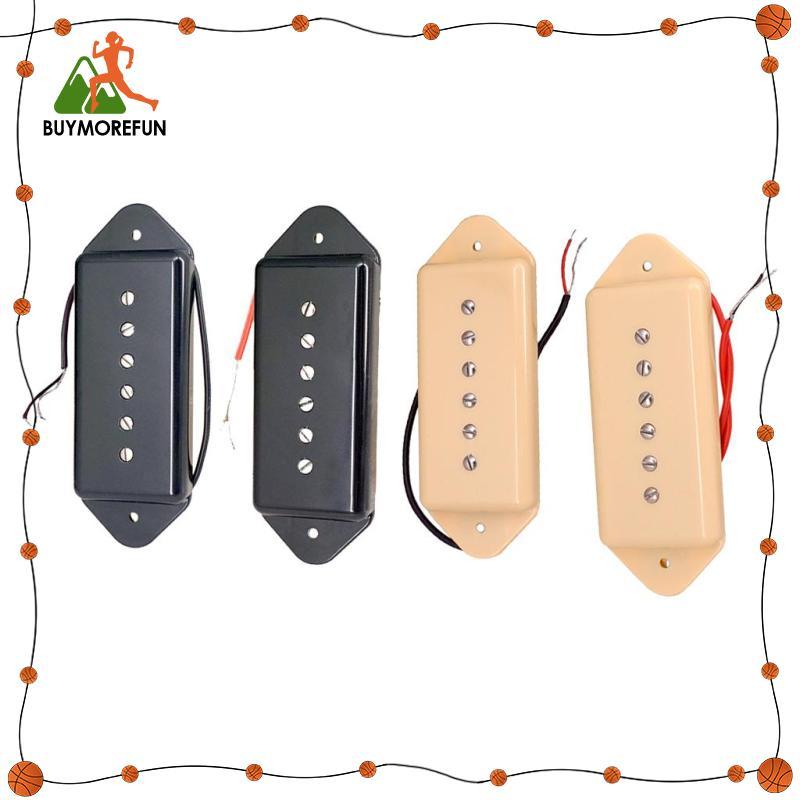 [ซื้อเพิ่มเติมสนุก] Replacement Soapbar P90 Guitar Pickup Neck & Bridge สําหรับกีตาร์ไฟฟ้า LP EPI