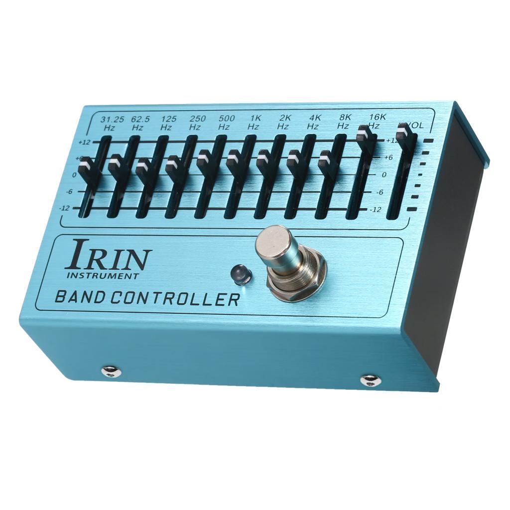 Hengyus 10 Band EQ กีตาร์เหยียบ Mini Equalizer พร้อม True Bypass สําหรับเบสอลูมิเนียม Body
