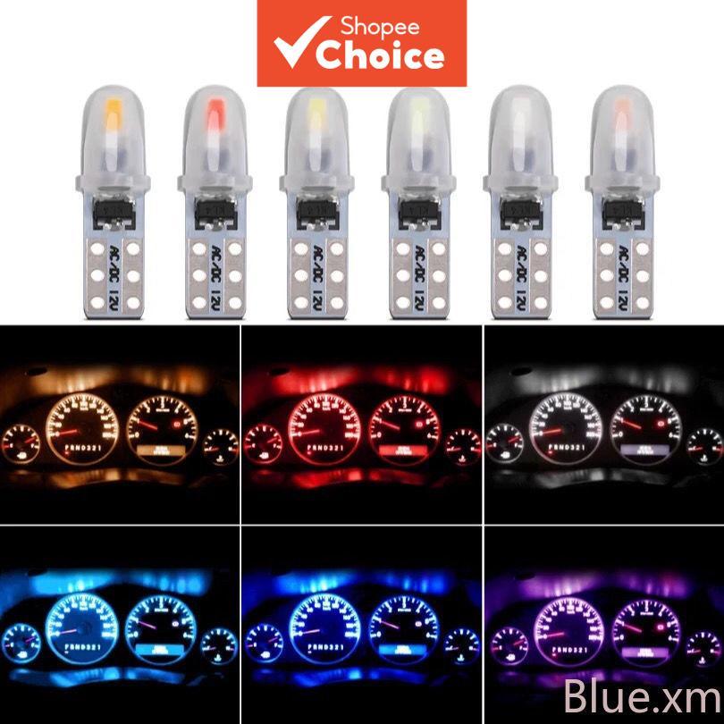 10 ชิ้น T5 หลอดไฟ LED Canbus ข้อผิดพลาดฟรีภายในรถ Dashboard warming ตัวบ่งชี้ลิ่มโคมไฟ 12V