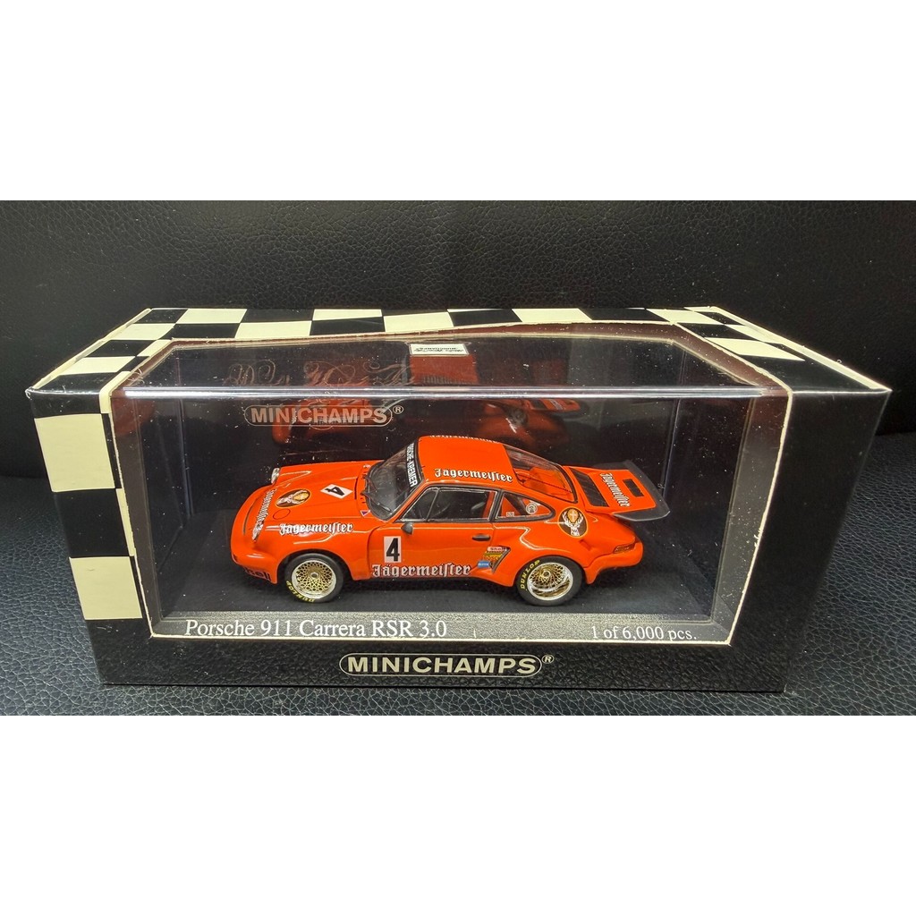 MINICHAMPS 1/43 Porsche 911 Carrera RSR 3.0 Jagermeister Painting, 1975 New Borgrin SuperSprint H. แ