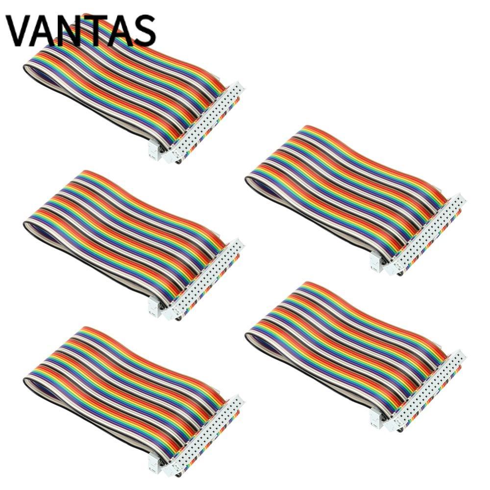 VANTAS 5PCS GPIO สาย, 40pin หญิงหญิงหญิงสาย, ปฏิบัติ 20 ซม.ยืดหยุ่น GPIO ลวดสําหรับโครงการ Raspberry