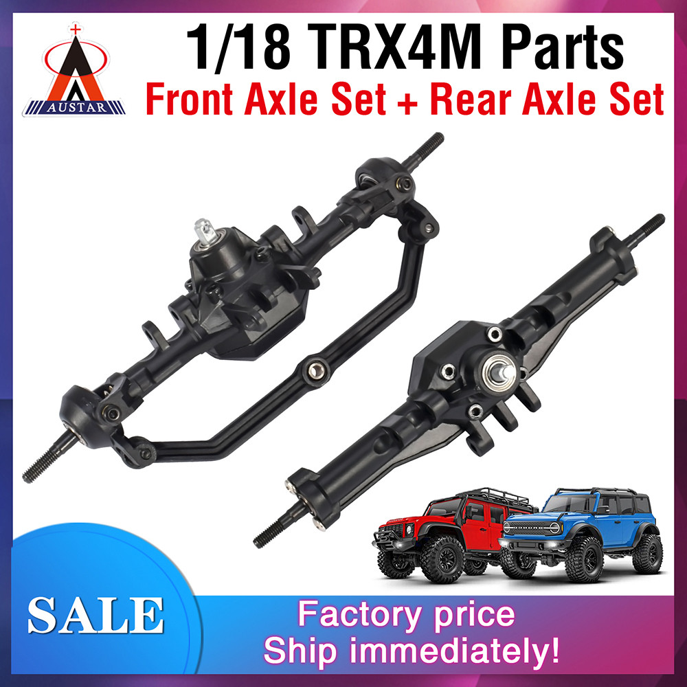 9IMOD TRX4M ชุดเพลาหน้าและหลังพร้อมเซอร์โวเมาท์สําหรับ 1/18 TRX4M RC รถ