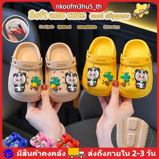 รองเท้าแตะเด็กฤดูร้อนลายการ์ตูน EVA กันลื่น ปิดนิ้วเท้า สำหร…