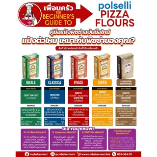 แป้งพิซซ่า Polselli CLASSICA โพลเซลลี่พิซซ๋า คลาสซิก้า (น้ำเงิน) 5 KG. (01-9547)