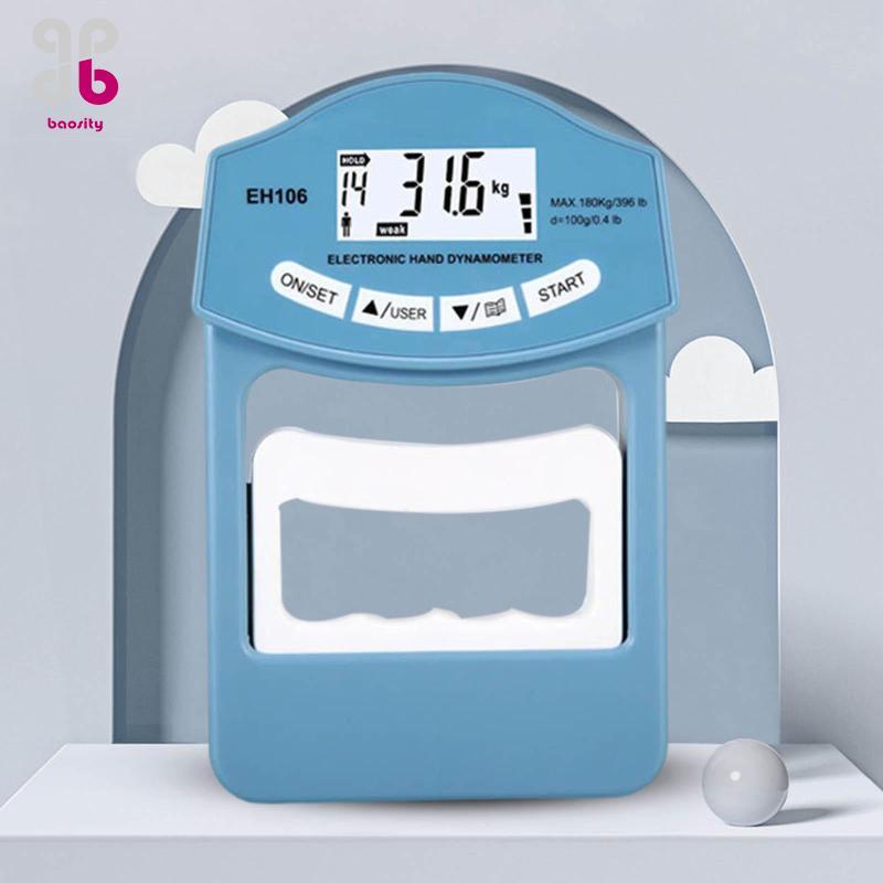 Baosity Hand Exerciser Meter Hand Grip Strength Tester อุปกรณ์ออกกําลังกายที่ทนทานเครื่องมือแบบพกพาส