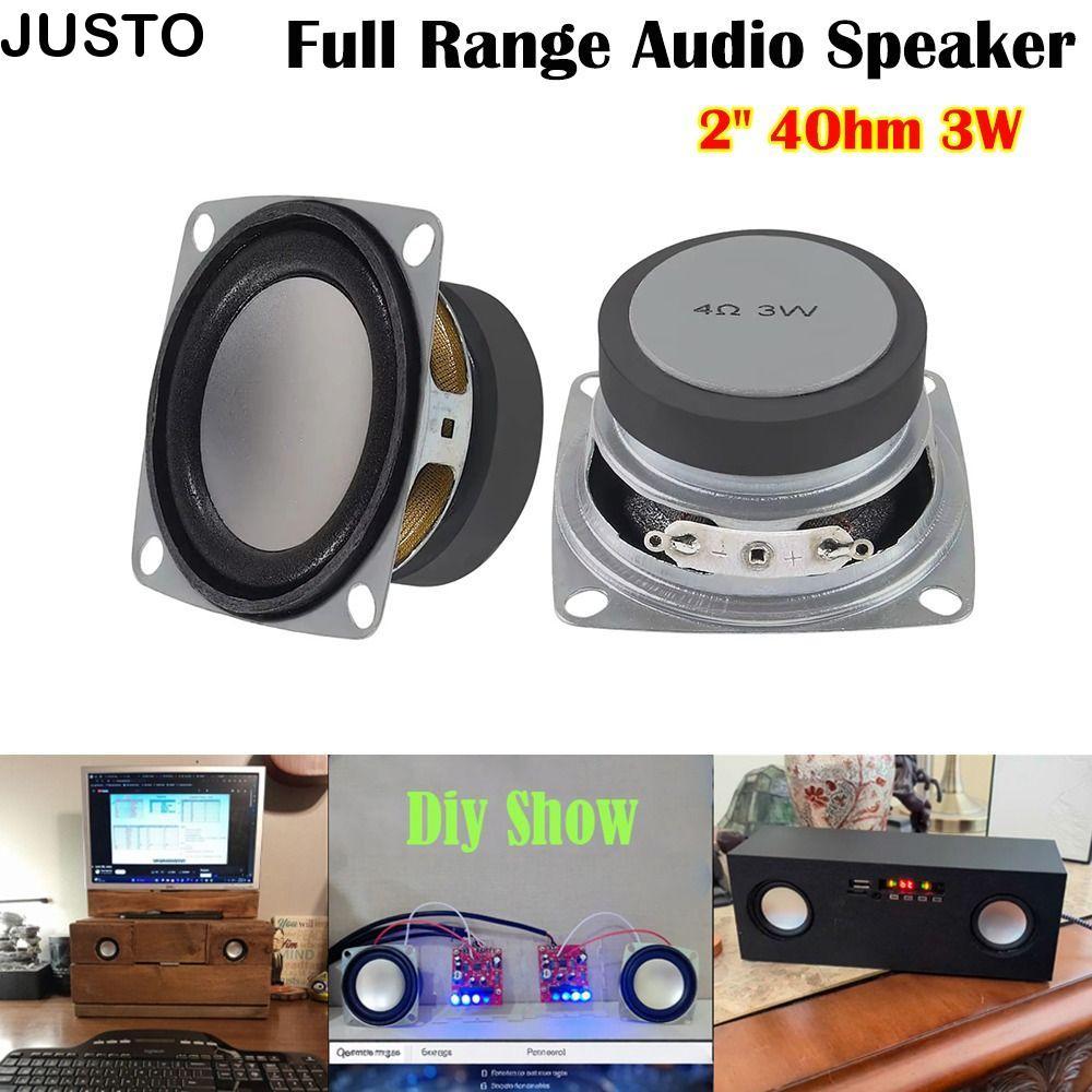 JUSTO Full Range Audio Speaker, สี่เหลี่ยมผืนผ้าขนาดเล็กสเตอริโอวูฟเฟอร์ลําโพง, แบบพกพา 2 "4Ohm 3W A