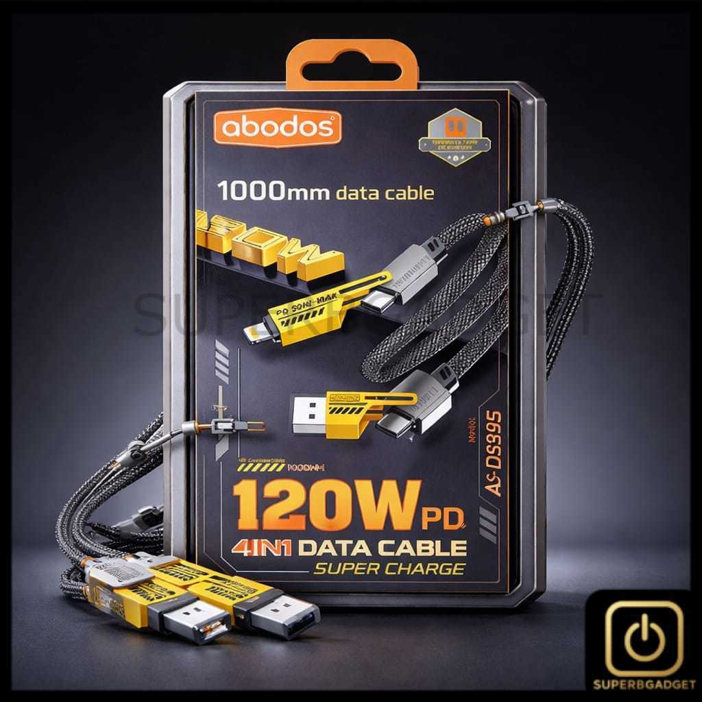 Abodos Multi Cable Fast CHARGING Power Station 1000 มม.Universal SuperCharge Power Station หลายอุปกร