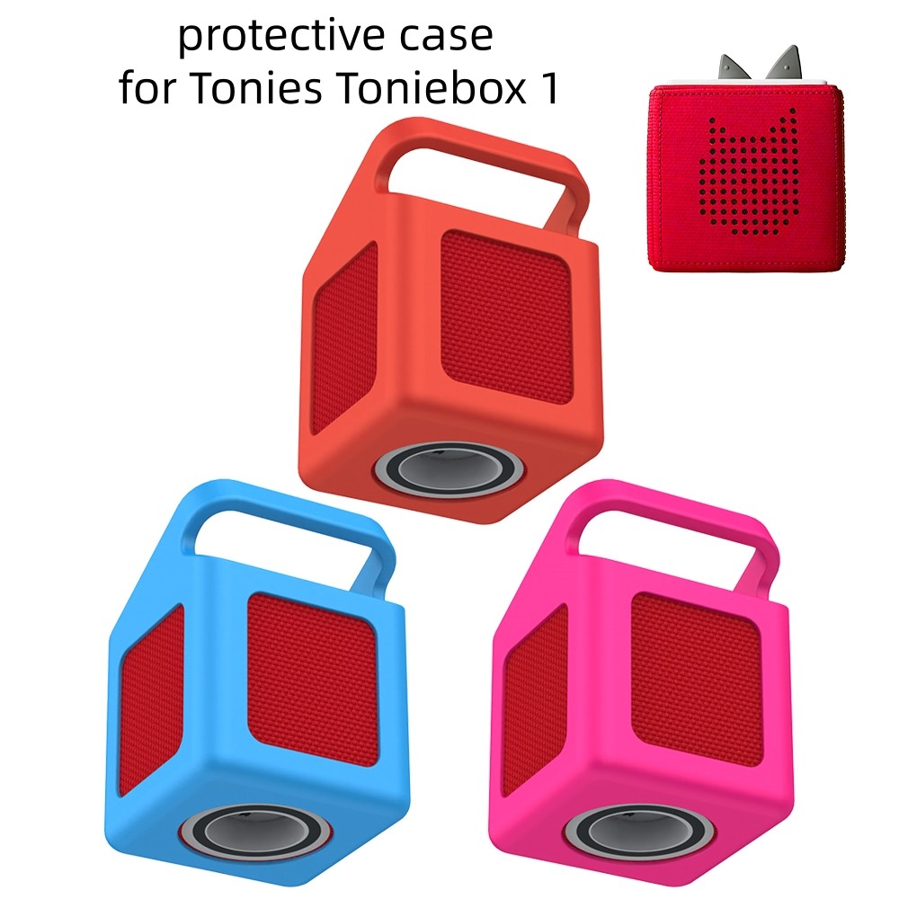 เคสซิลิโคนอ่อนนุ่มสําหรับ Tonies Toniebox 1 ลําโพงเสียง, สีทึบกันกระแทกกันฝุ่น Anti-Scratch เกราะป้อ