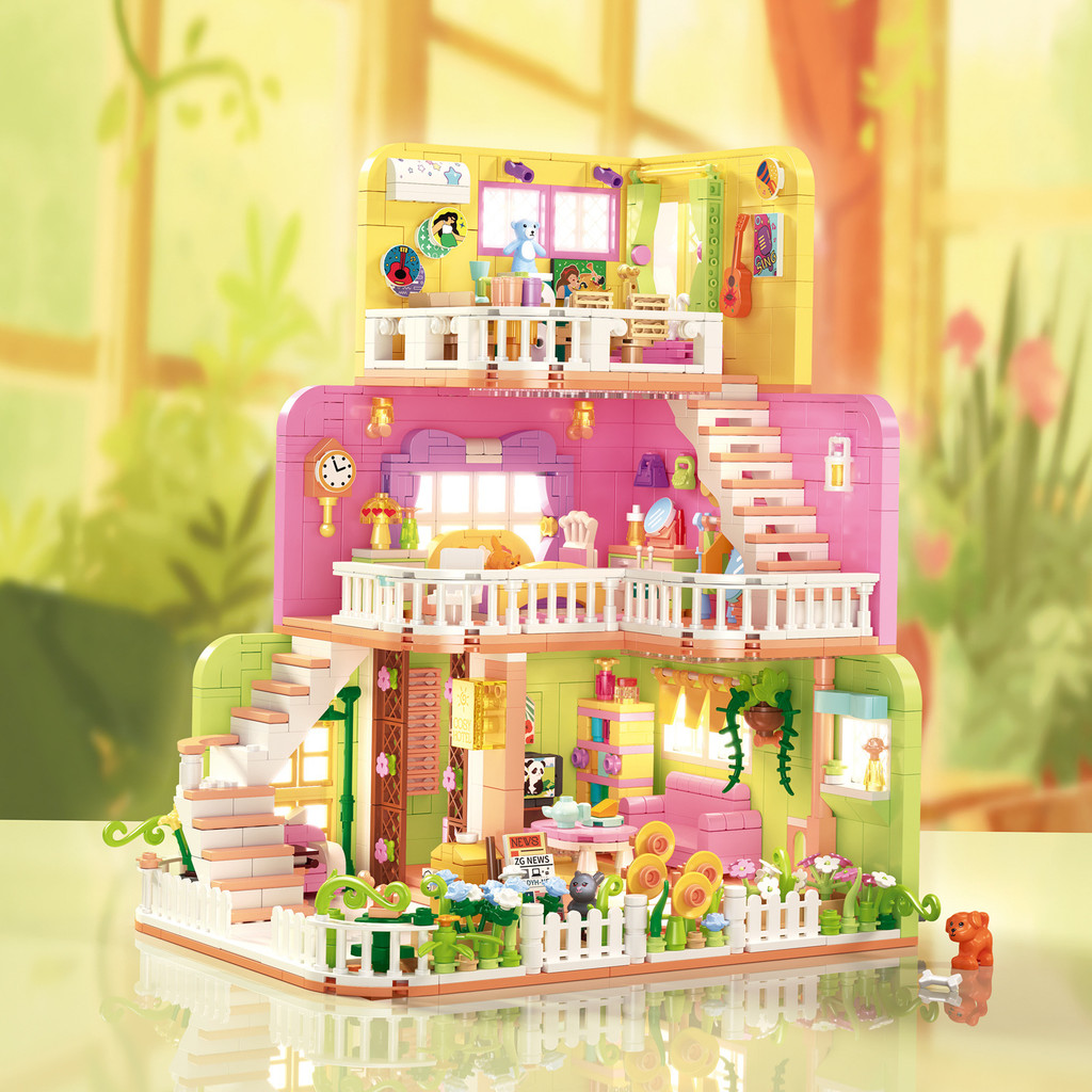 Mall Zhe Toys Mini High Educational Dream Model Assembling Girls Home612016-17 บล็อคตัวต่ออุ่น SPJF