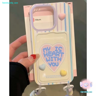 ส่งของเร็ว เคสสำหรับไอโฟน17 ลายไฮโซน่ารัก เคสช่องใส่การ์ดสายข้อมือ For iPhone17 16 11 12 13PROMAX 14 15PLUS 7/8 SE2 XSXR
