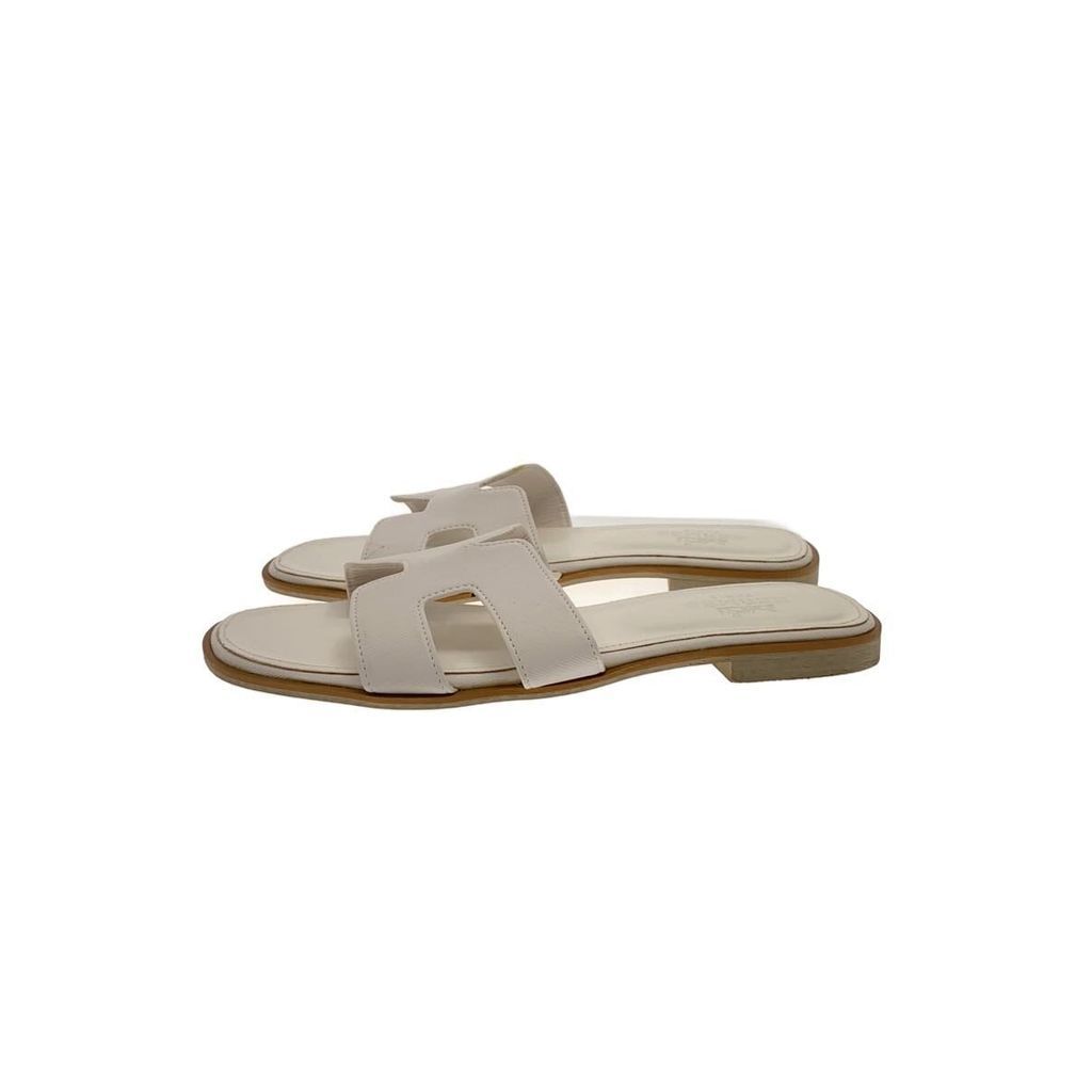 HERMES Sandals Izmir -- White Direct from Japan Secondhand