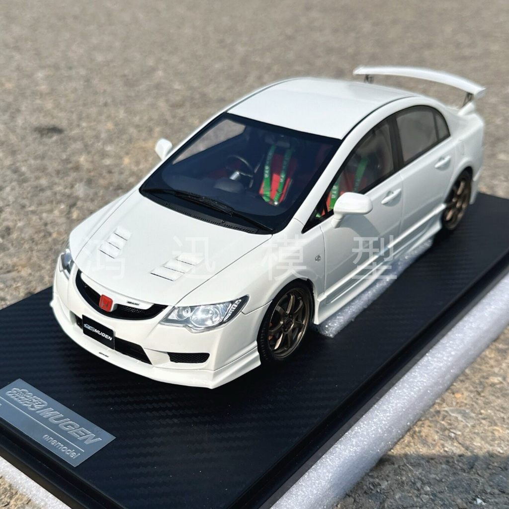 Onemodel 1: 18 Honda Civic FD2 Unlimited White Resin Car Model ใหม่เอี่ยมยังไม่ได้เปิดจัดส่งฟรีพร้อม