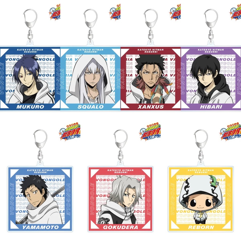 อะนิเมะ Hitman Reborn อะคริลิค Mica พวงกุญแจ 6 ซม.กระเป๋านักเรียนตกแต่งพิมพ์ Hibari Mukuro Xanxus Ya
