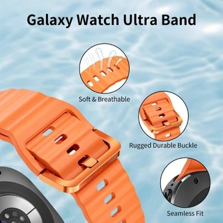 สายรัดซิลิโคนอ่อนนุ่มสําหรับ Samsung Galaxy Watch 9/8 สาย 44 มม.40 มม.สร้อยข้อมือสําหรับ Samsung Galaxy Watch 8 classic 46 มม.ไม่มีช่องว่างสายรัด
