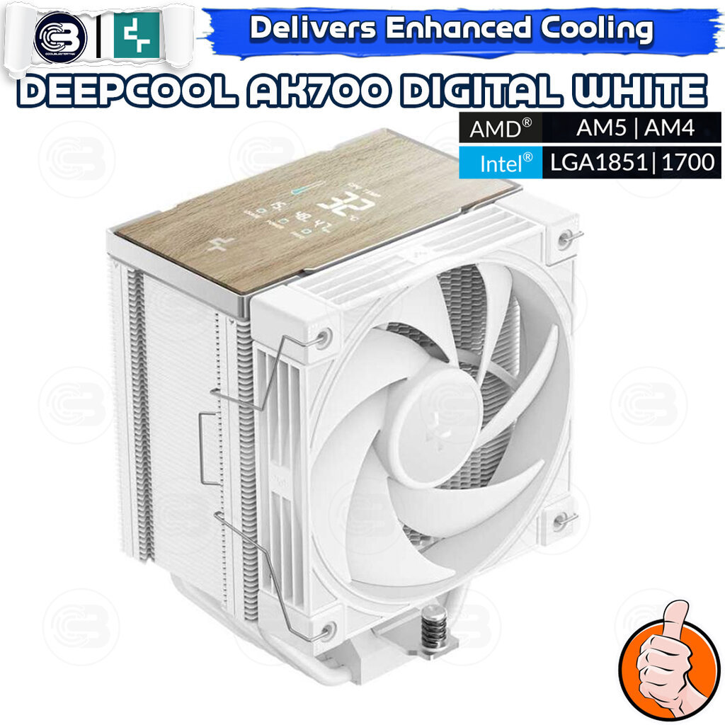 [CoolBlasterThai] DEEPCOOL AK700 DIGITAL WHITE CPU Cooler (LGA1700/AM5 Ready)