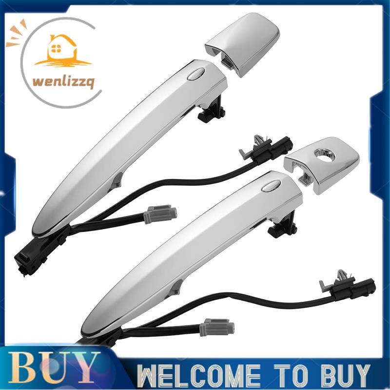 1 คู่ประตูด้านหน้าด้านนอก Handle Chrome W/สมาร์ทสําหรับ Leaf Sentra 2009-2018 80645-1AA0A 80640-1AA0