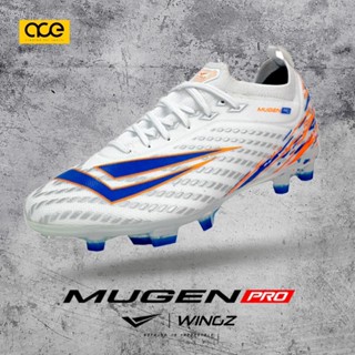 ใหม่! รองเท้าสตั๊ดหุ้มข้อ รองเท้าฟุตบอล Wingz MugenPro สีขาว…