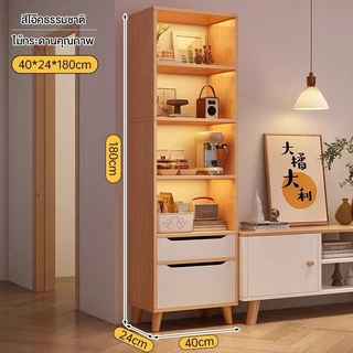 2026-ตู้เก็บของ ขนาด40/60cm ชั้นวางหนังสือ มีลิ้นชักเก็บของ ตู้เก็บของอเนกประสงค์ รับน้ำหนักได้มาก ช่องกว้าง ฐานแข็งแรง