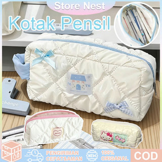 Kotak Pensil Siswa Yang Lucu Tas Penyimpanan Berkapasitas Besar Pouch Makeup Kotak Penyimpanan Alat Tulis Serbaguna