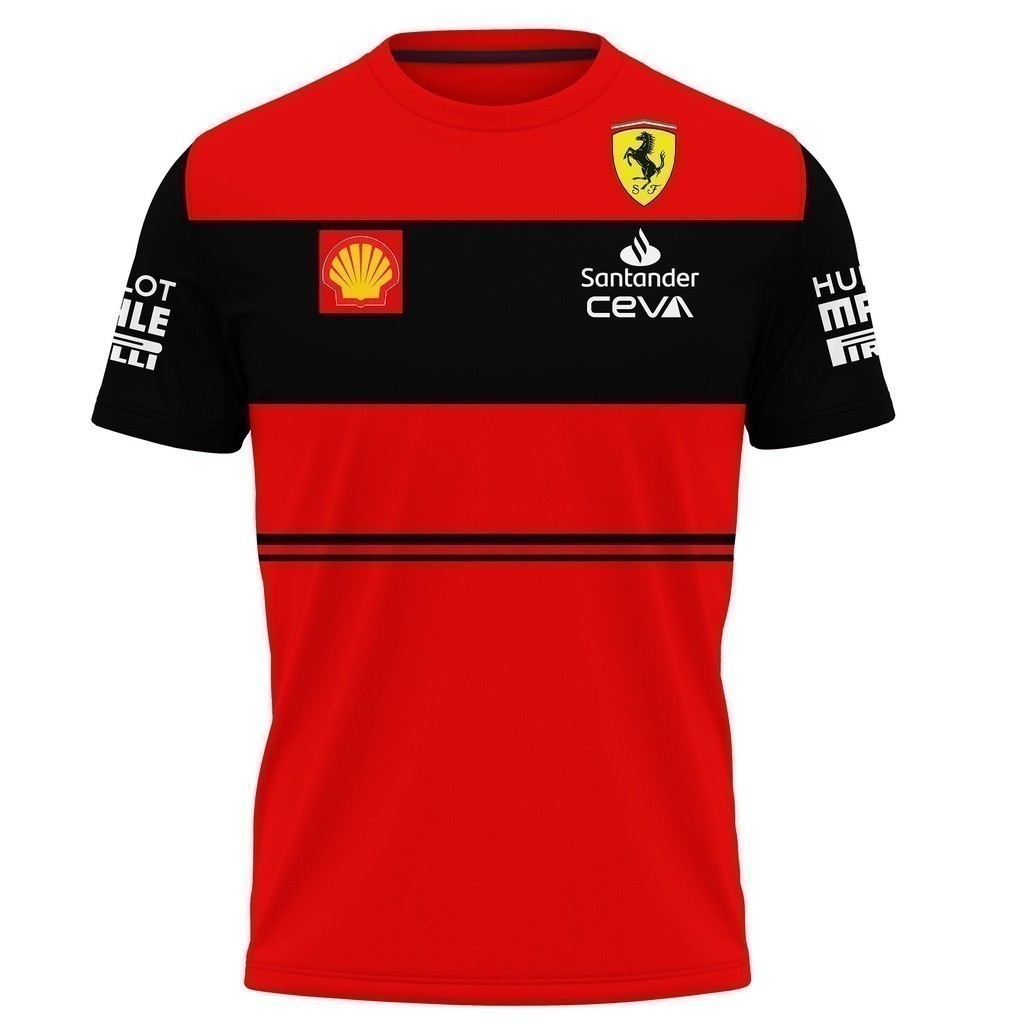 2026 เสื้อยืดแฟชั่น Ferrari [UNK] Handmade ความละเอียดสูงพิมพ์ Ferrari Fan เสื้อยืด Ferrari [UNK] เส