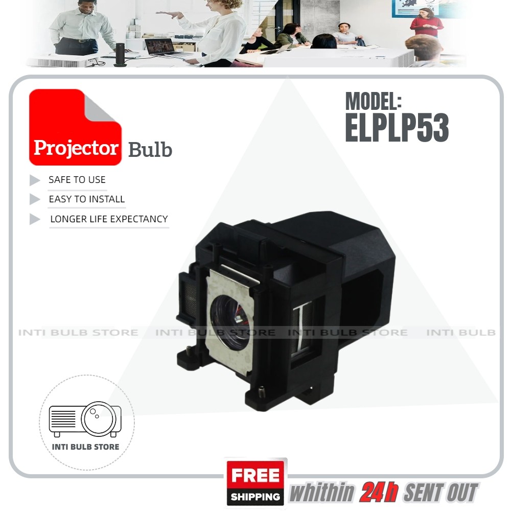 ELPLP53 โคมไฟโปรเจคเตอร์ Epson EB-1830/EB-1900/EB-1910/EB-1915/H314A/VS400/H313C