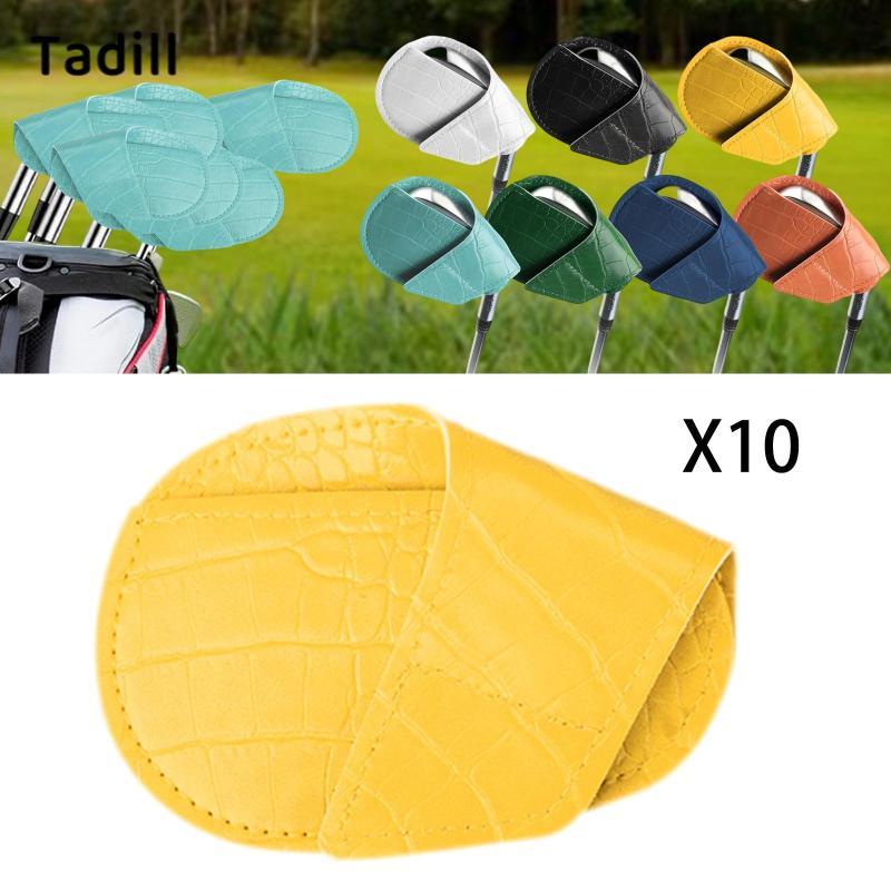 Tadill 10x Golf Iron Covers Protector Head Cover ฝาครอบกอล์ฟคลับสําหรับ Club Travel,Storage Play — صورة 8