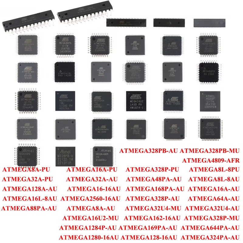 1 ATMEGA8A ATMEGA16A ATMEGA328P ATMEGA8L ATMEGA32A ATMEGA48PA ATMEGA8L ATMEGA128A ATMEGA16 AT168PA