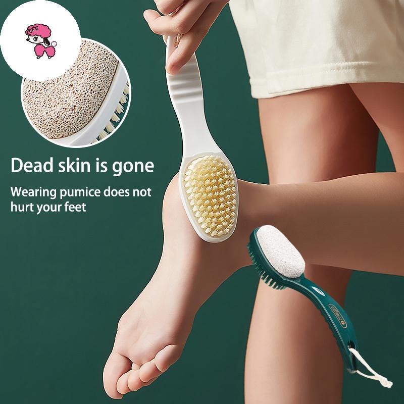 GRL 2-in-1 แปรงขัดเท้าเครื่องมือดูแลเท้าส้นรองเท้า Pedicure เครื่องมือขัดแปรง Pedicure เครื่องมือสอง