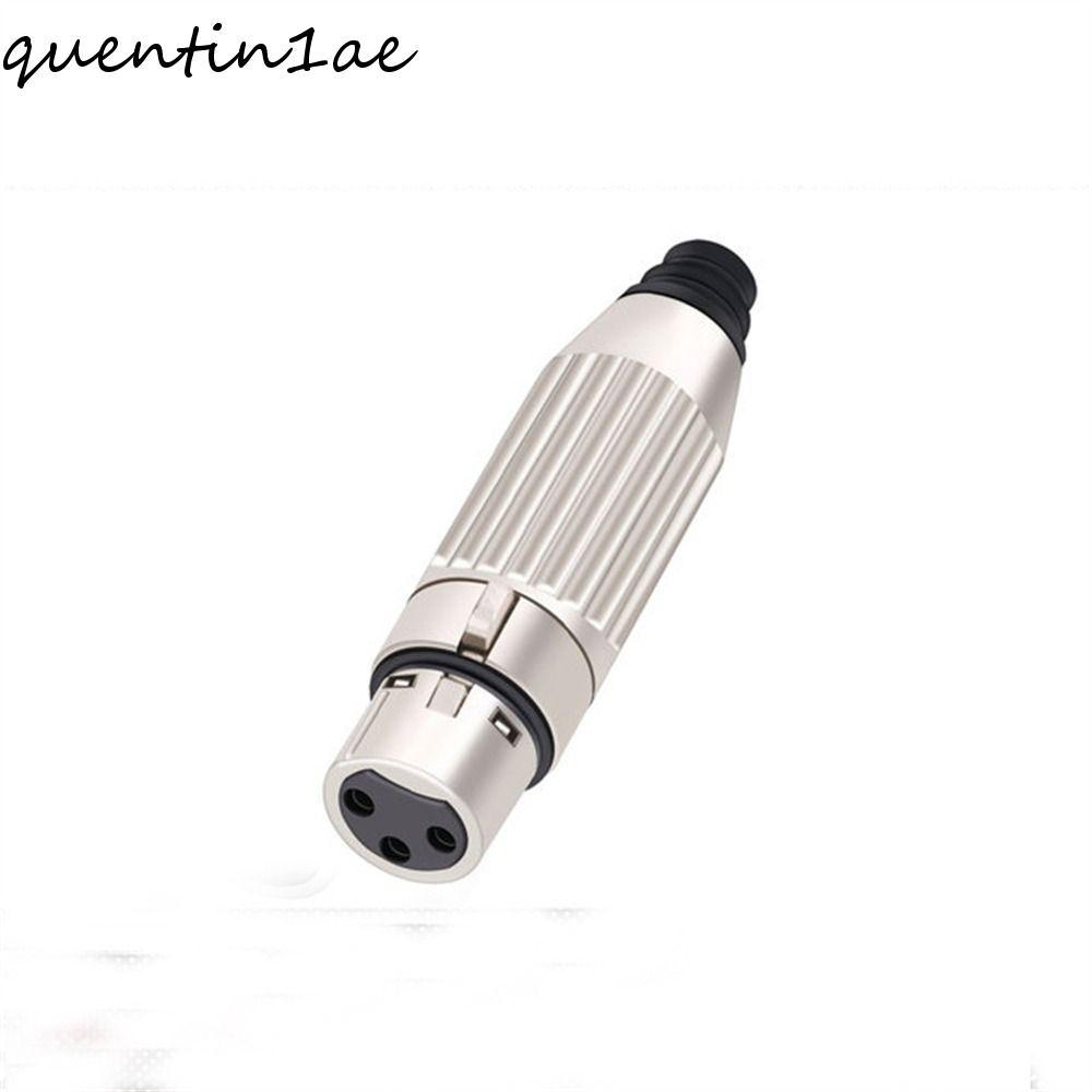 QUENTIN1AE XLR Connector Plug สําหรับมิกเซอร์ไมโครโฟนปลั๊กสายสัญญาณเสียงสําหรับคอนโซลเสียงไมโครโฟนอุ