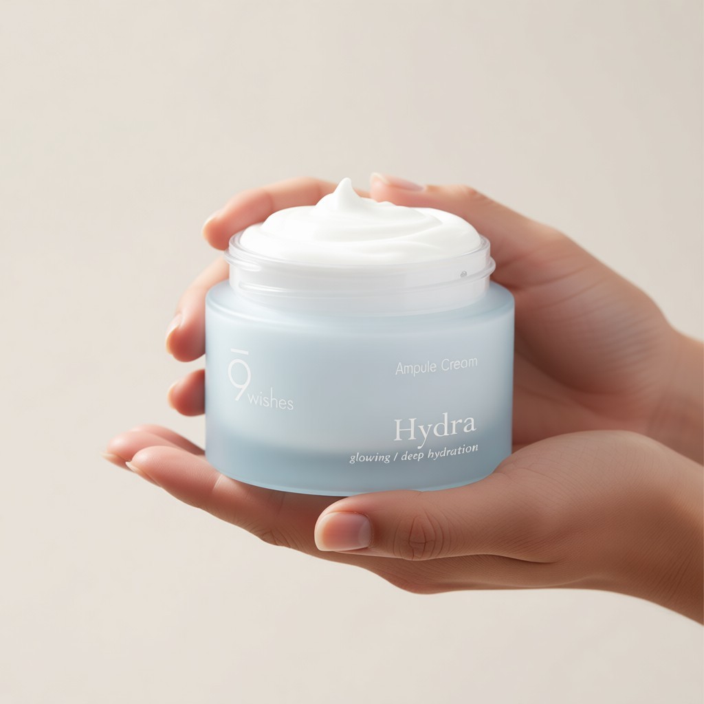 [9wishes] 9Wishes Hydra Ampoule Cream 50 ml 1 ชิ้น / Korean Ampoule Cream / Dewy Finish / ของแท้ 100