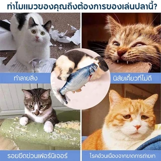 Mango ตุ๊กตาปลาของเล่น ของเล่นแมว ปลาของเล่นฝ้าย แคทนิป ตุ๊กตาปลาจำลอง ขนาด 20 ซม ตุ๊กตาตัวโปรดของแมวเลี้ยง