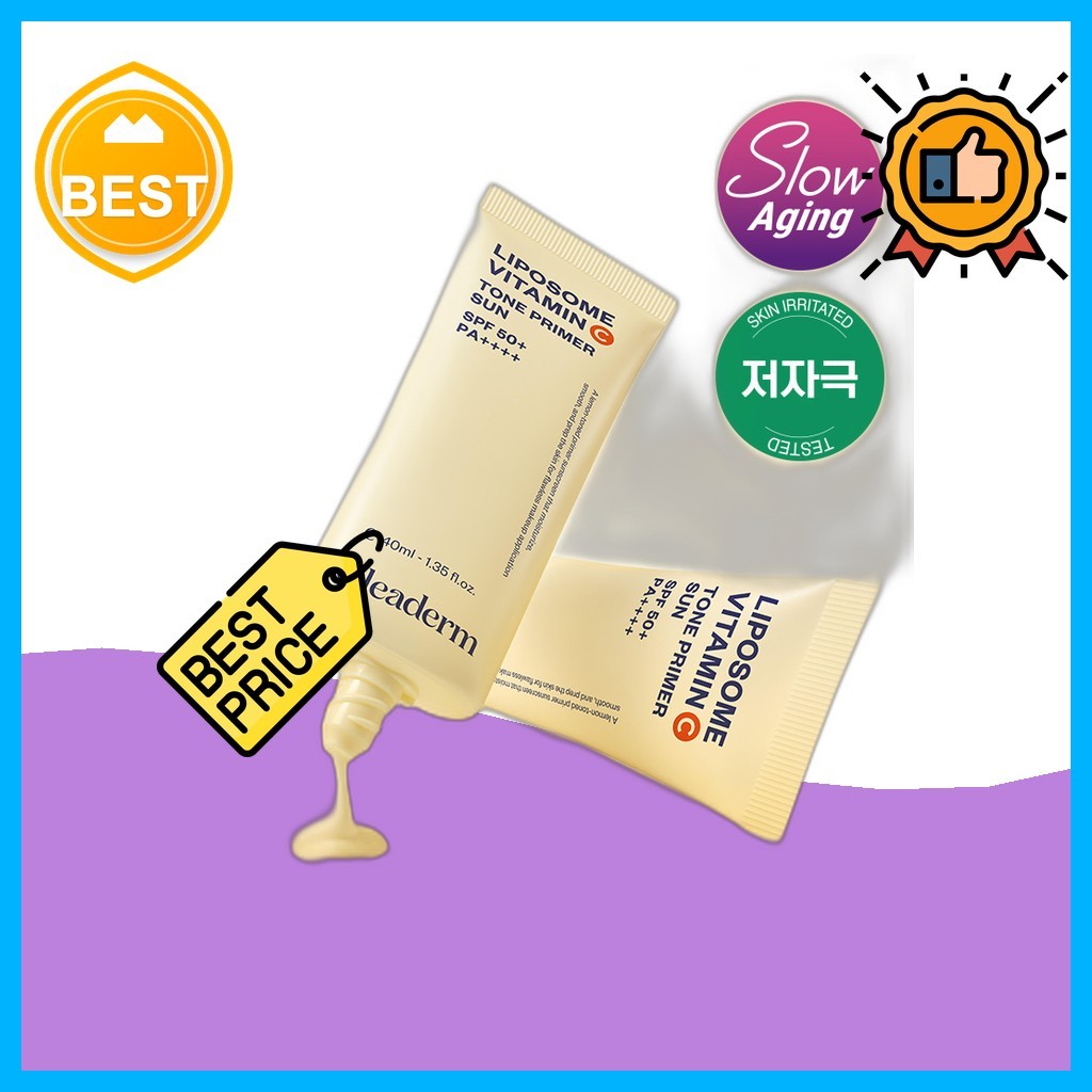 [daiso] Cleaderm Liposome Vitamin C Tone Primer Sun, 40ml, 1pc / Korean Tone Primer / Vitamin C Boos