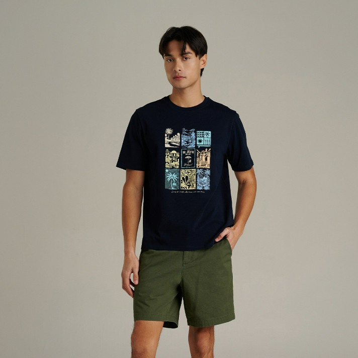 เสื้อยืดผู้ชายแขนสั้น สีกรมท่า จากคอลเล็กชัน Mc Resort Collection โดย Mac Jeans