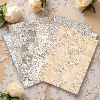 30Sheepts Vintage-Inspired Lace Backing Scrapbooking Paper S…