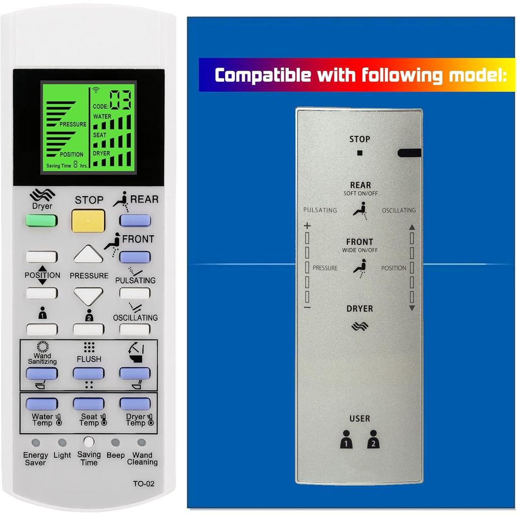 เปลี่ยนรีโมทคอนโทรลสําหรับ TOTO Washlet ห้องน้ําและ Bidets C200 SW2044 TCF6531U SW2043 TCF6530U MS92