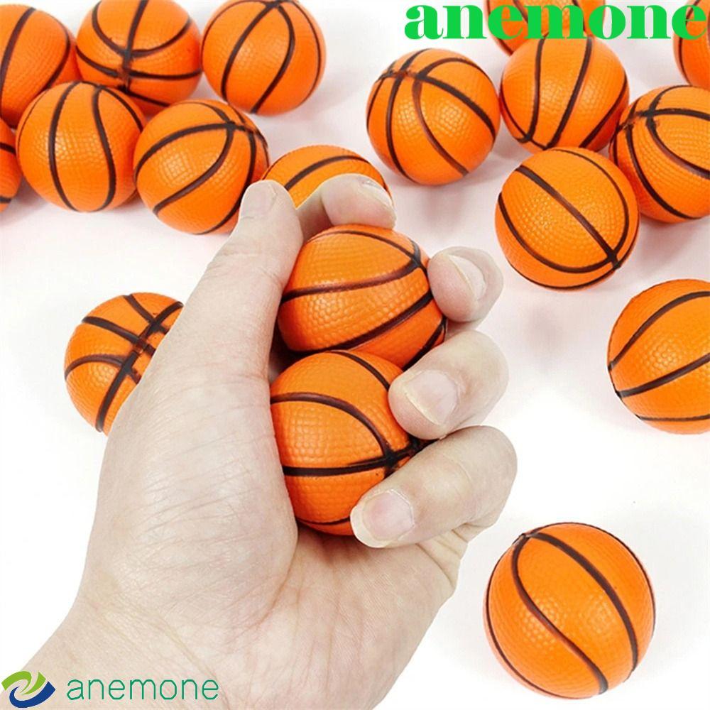 ANEMONE มินิบาสเกตบอลของเล่นเด็ก Bouncy Balls ฟุตบอลยืดหยุ่น 4 ซม.รักบี้ PU ฟองน้ํา Ball
