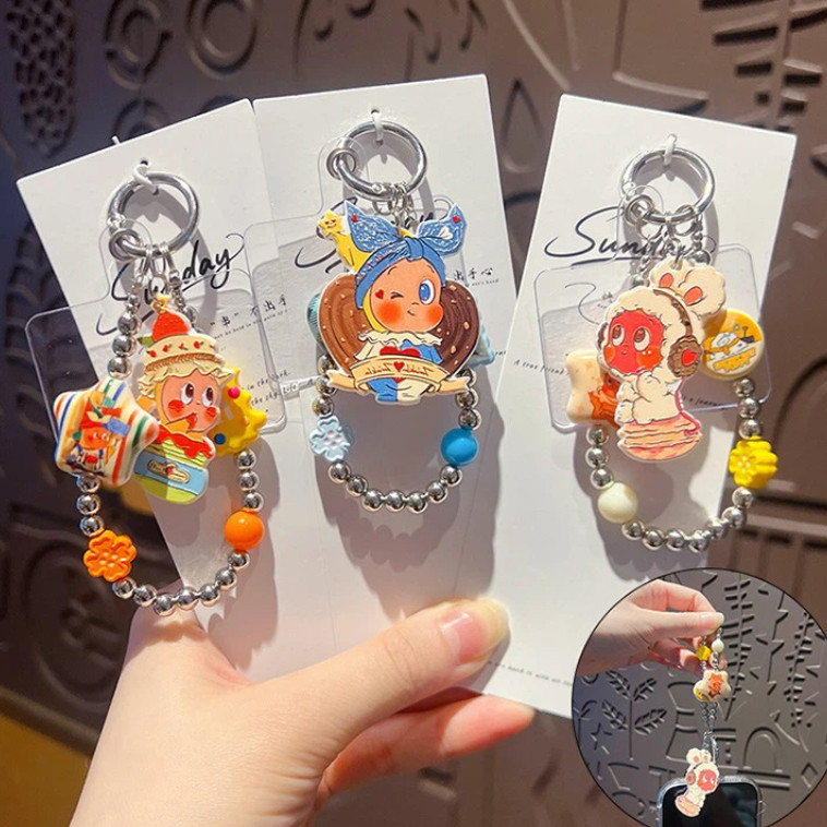 สร้างสรรค์ทําเองคนดาวลูกปัดโทรศัพท์มือถือโซ่พวงกุญแจการ์ตูนน่ารักตุ๊กตากระเป๋าตุ๊กตาเครื่องประดับขนาดเล็ก ราคา ถูกที่สุด ดีลบีเคเค แกลเลอรีภาพที่ 3