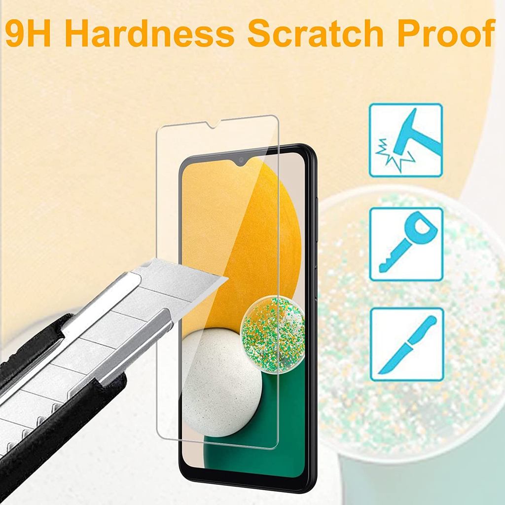 1-3 ชิ้นกระจกนิรภัยป้องกันหน้าจอฟิล์มแก้วสําหรับ Samsung Galaxy F62 F56 F55 F54 F42 F41 F36 F34 F23 